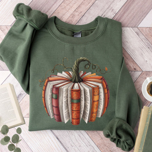 Fall Book Pumpkin Unisex Sweatshirt