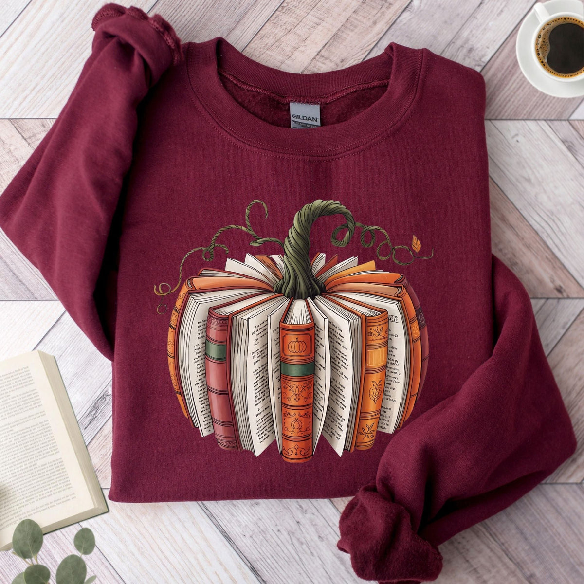 Fall Book Pumpkin Unisex Sweatshirt