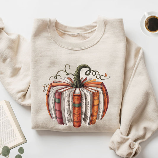 Fall Book Pumpkin Unisex Sweatshirt