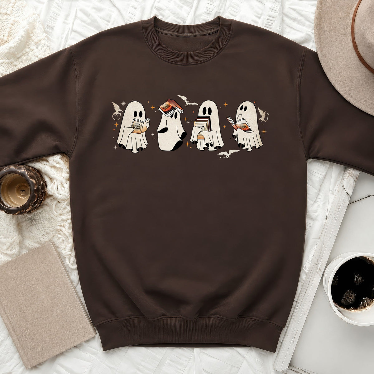 Fourth Wing Ghost Book Sweatshirt