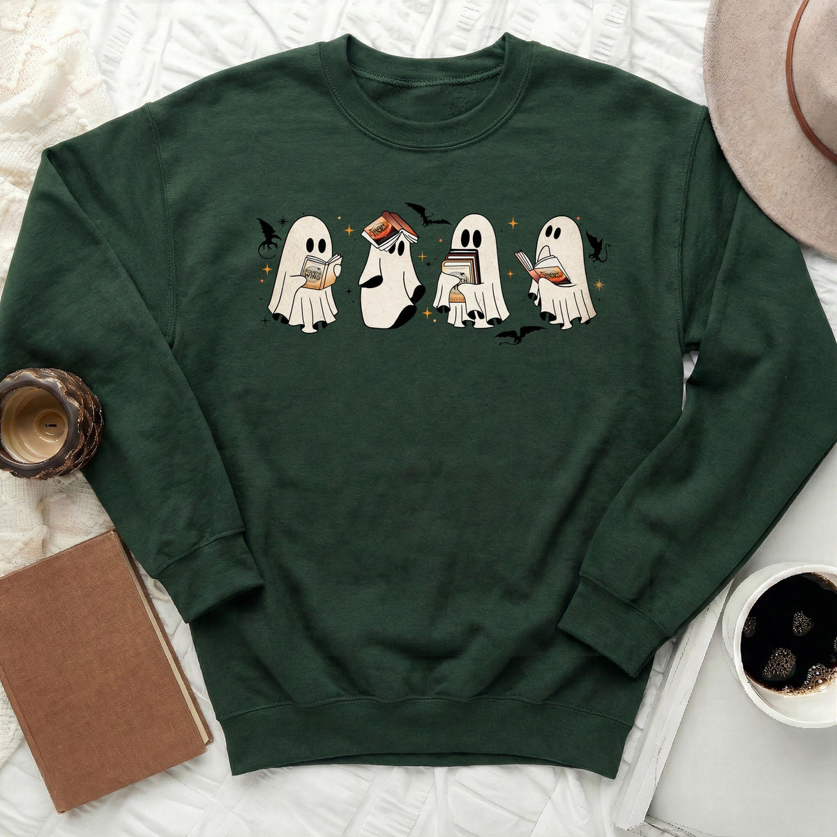 Fourth Wing Ghost Book Sweatshirt
