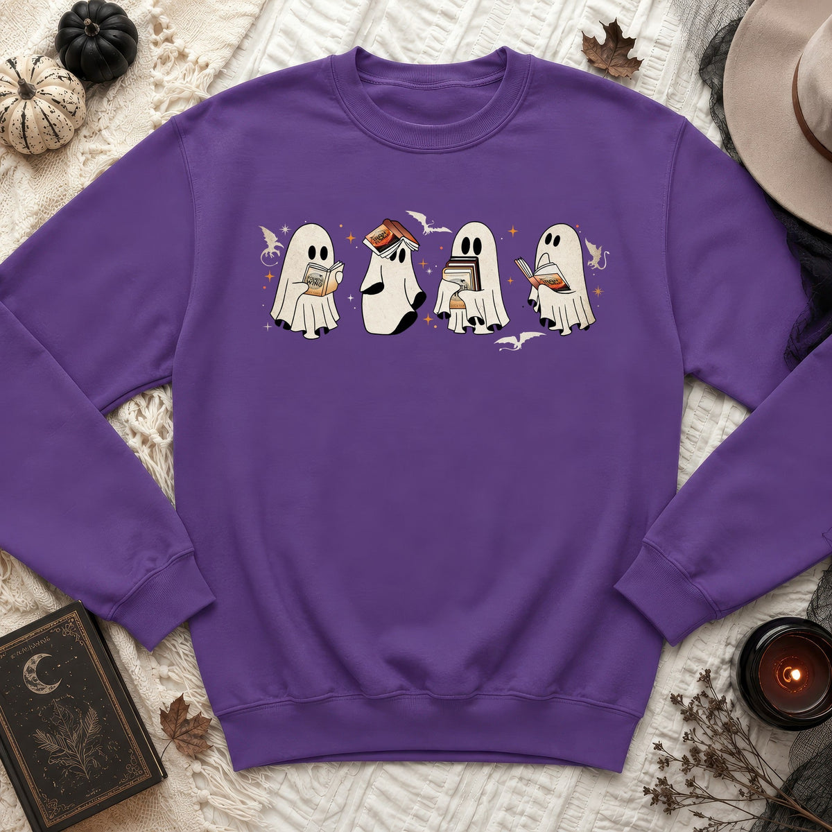 Fourth Wing Ghost Book Sweatshirt