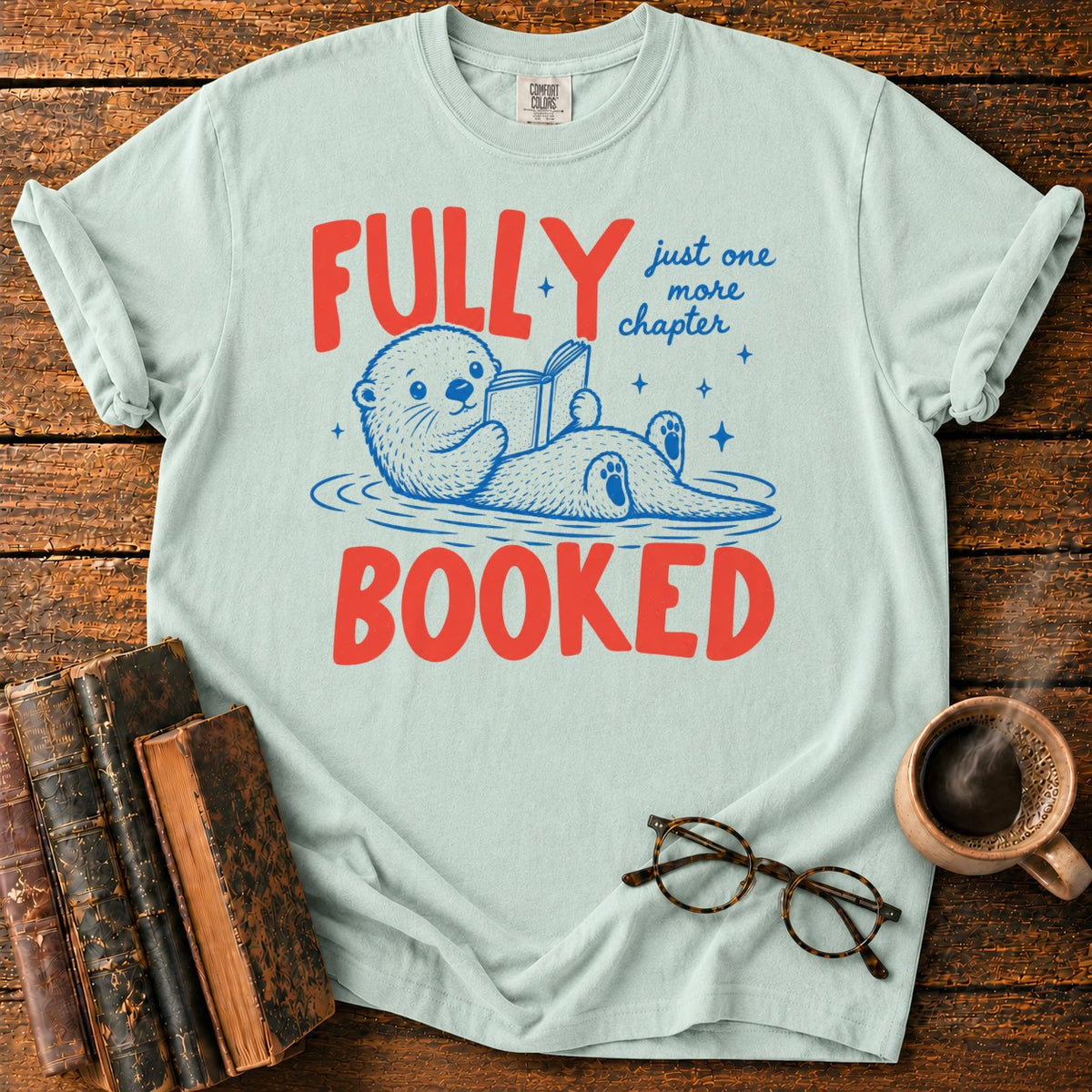 Fully Booked Otter Reading T-Shirt in Bay – BooksThreads