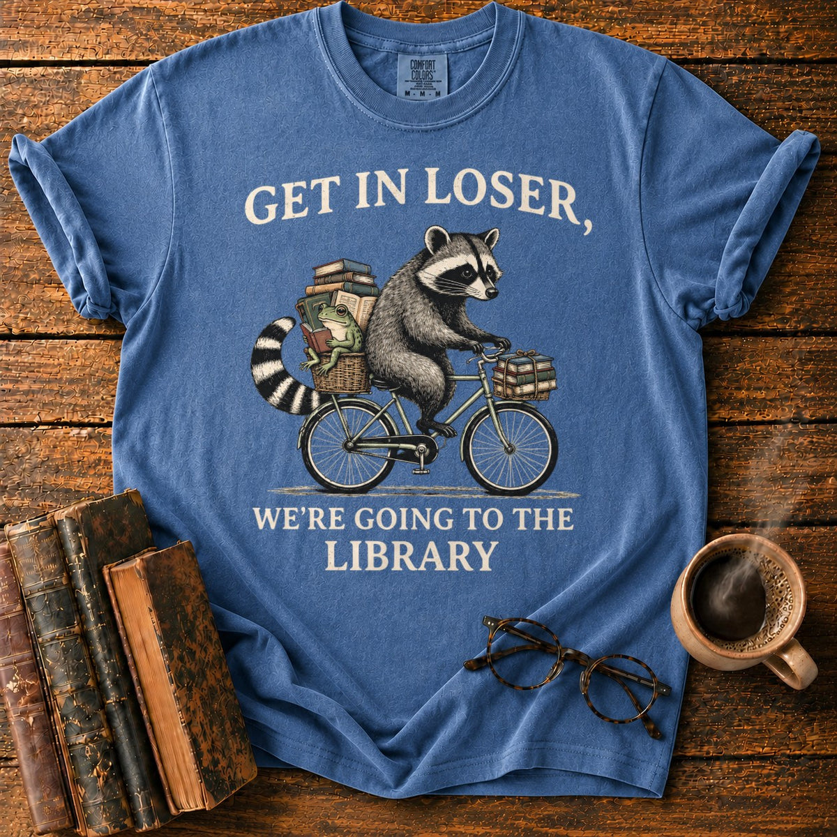 Get In, Loser Library Adventure T-Shirt in Denim – BooksThreads