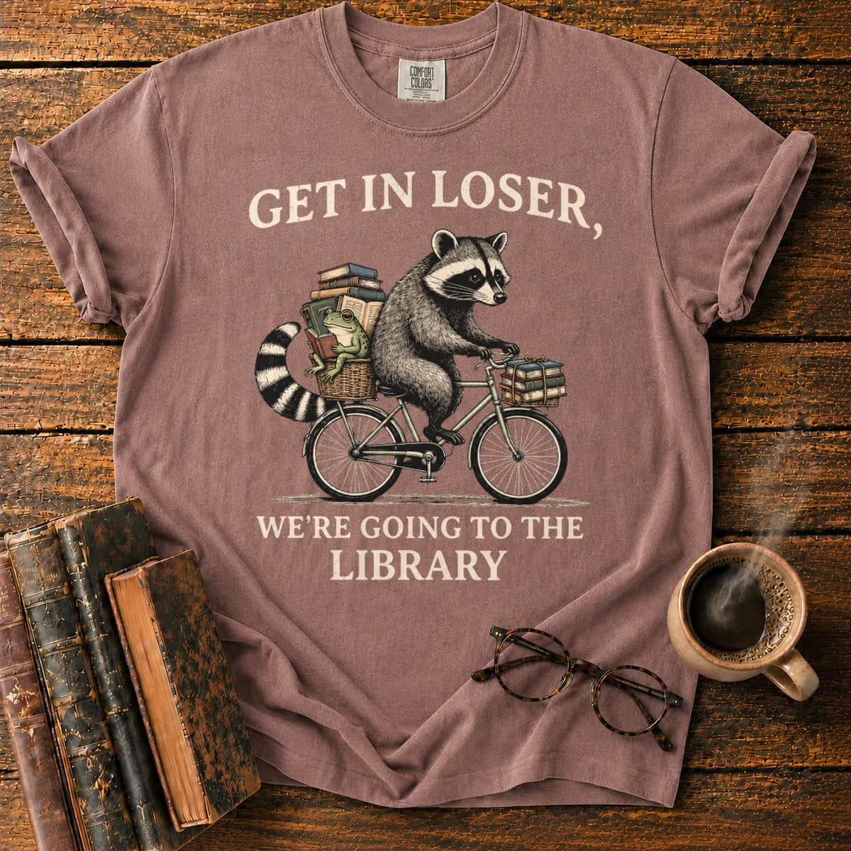 Get In, Loser Library Adventure T-Shirt in Espresso – BooksThreads