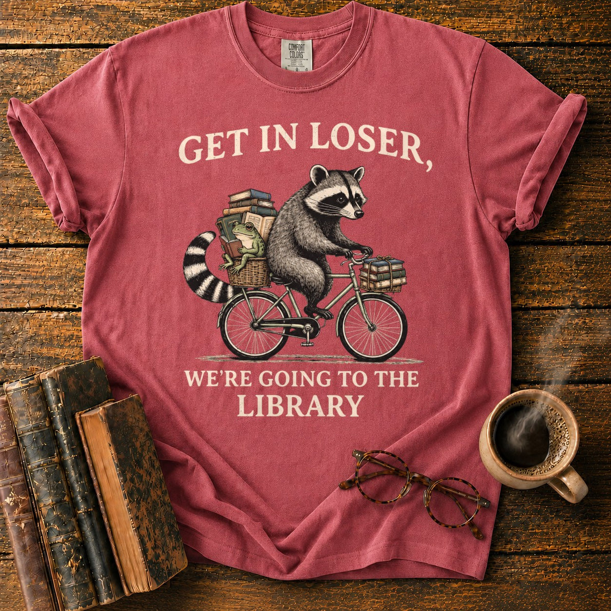 Get In, Loser Library Adventure T-Shirt in Watermelon – BooksThreads