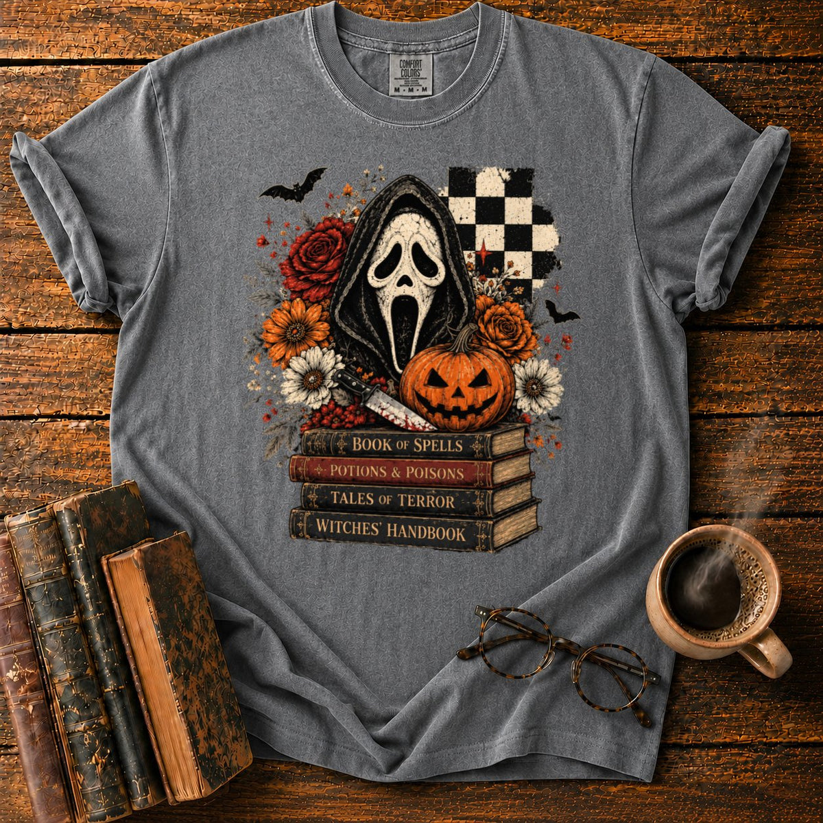 Ghostface Halloween Still Life T-Shirt in Pepper – BooksThreads