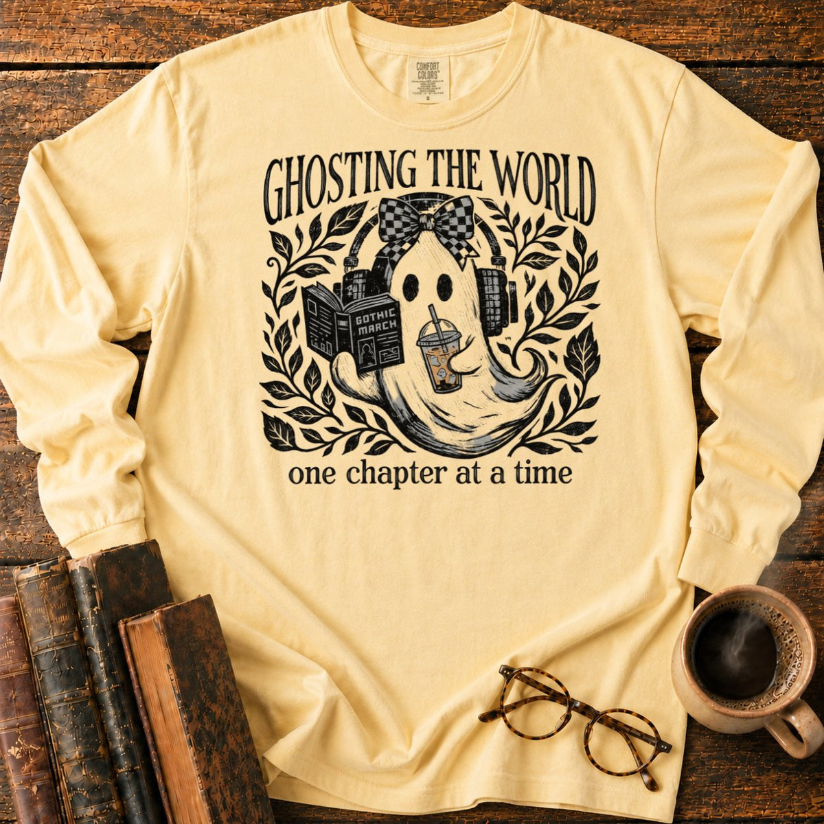 Ghosting The World, One Chapter LS T-Shirt in Butter – BooksThreads