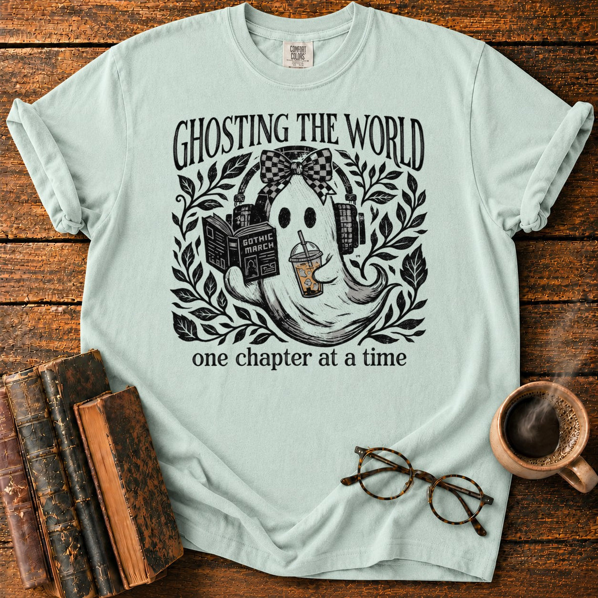 Ghosting The World, One Chapter T-Shirt in Bay – BooksThreads