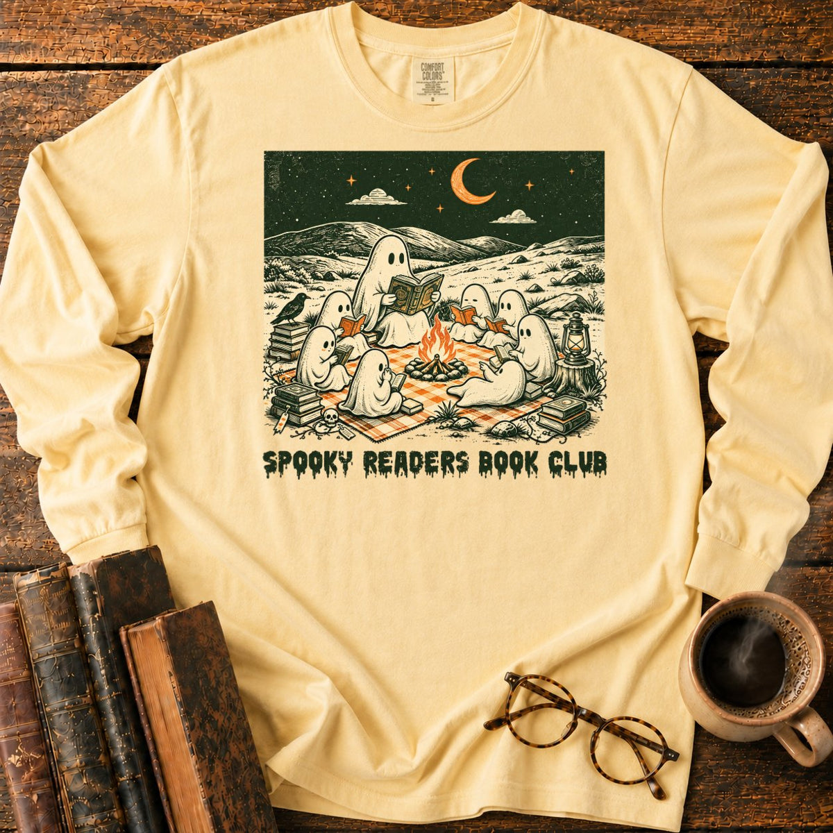 Ghostly Book Club LS T-Shirt in Butter – BooksThreads