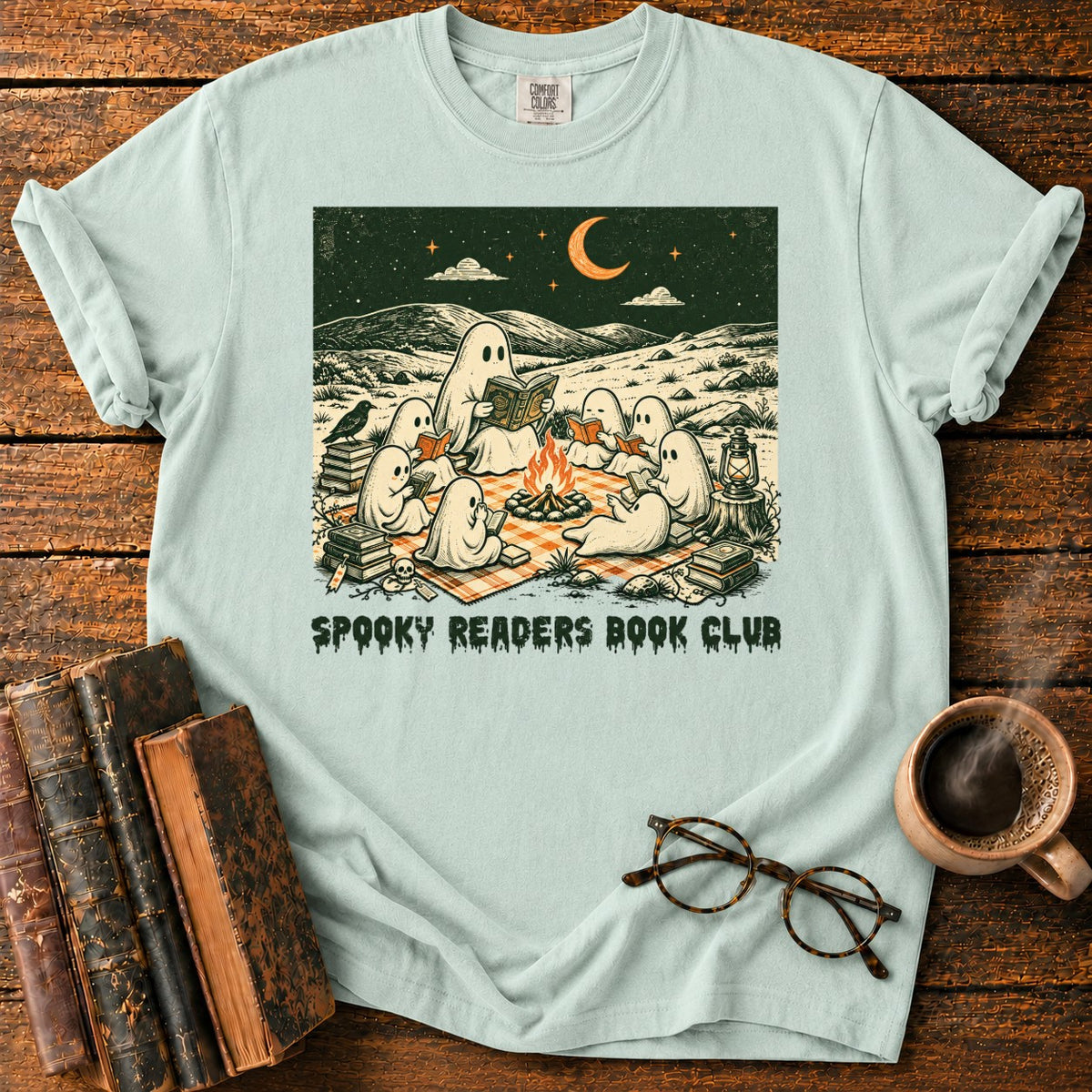 Ghostly Book Club T-Shirt in Bay – BooksThreads