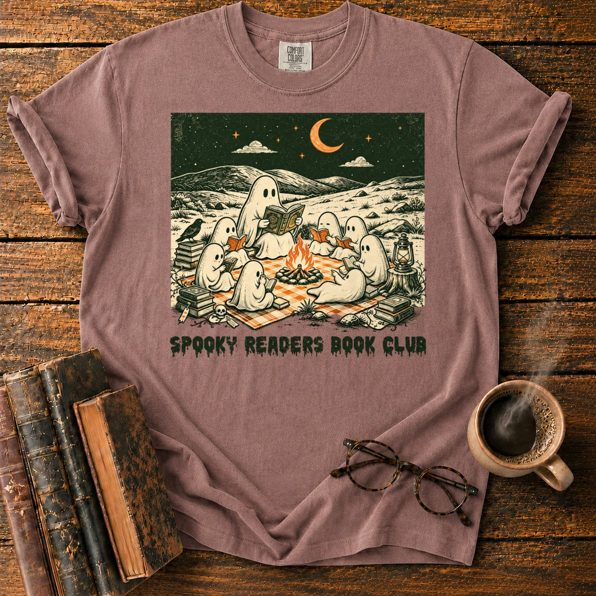 Ghostly Book Club T-Shirt in Espresso – BooksThreads