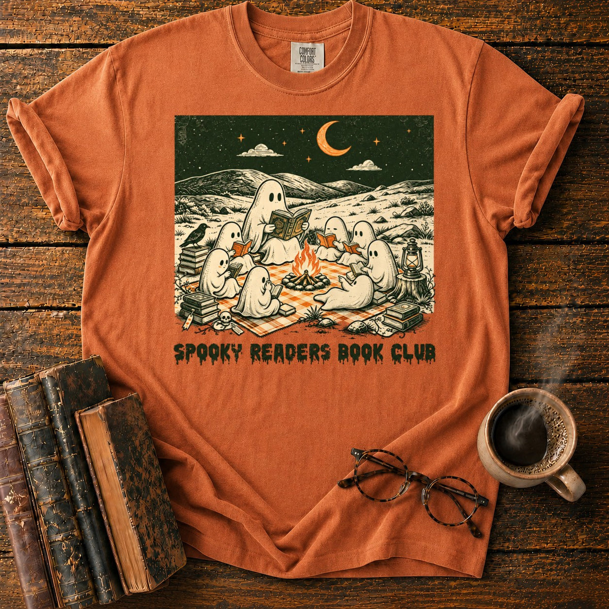 Ghostly Book Club T-Shirt in Yam – BooksThreads