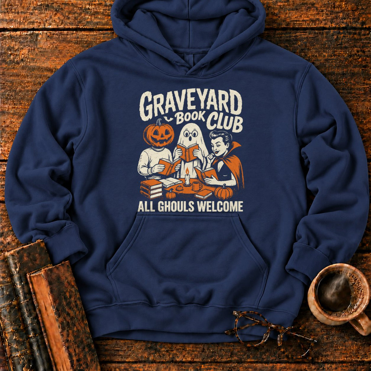 Graveyard Book Club Hoodie in Navy – BooksThreads
