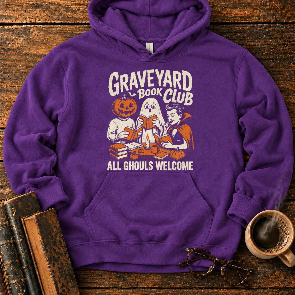 Graveyard Book Club Hoodie in Purple – BooksThreads