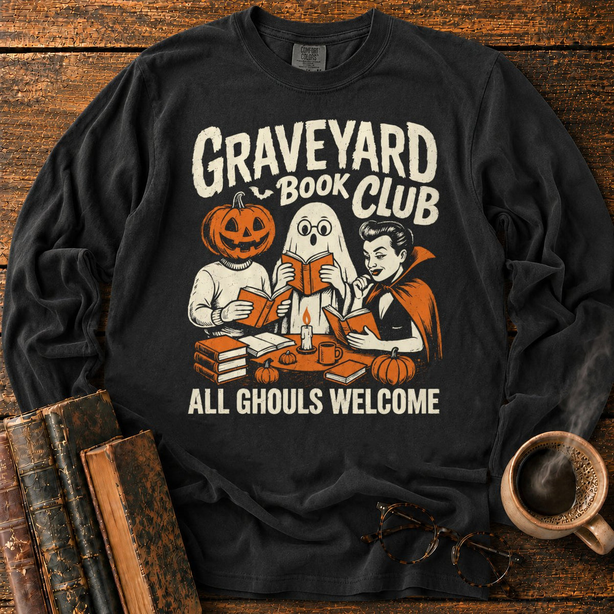 Graveyard Book Club LS T-Shirt in Black – BooksThreads