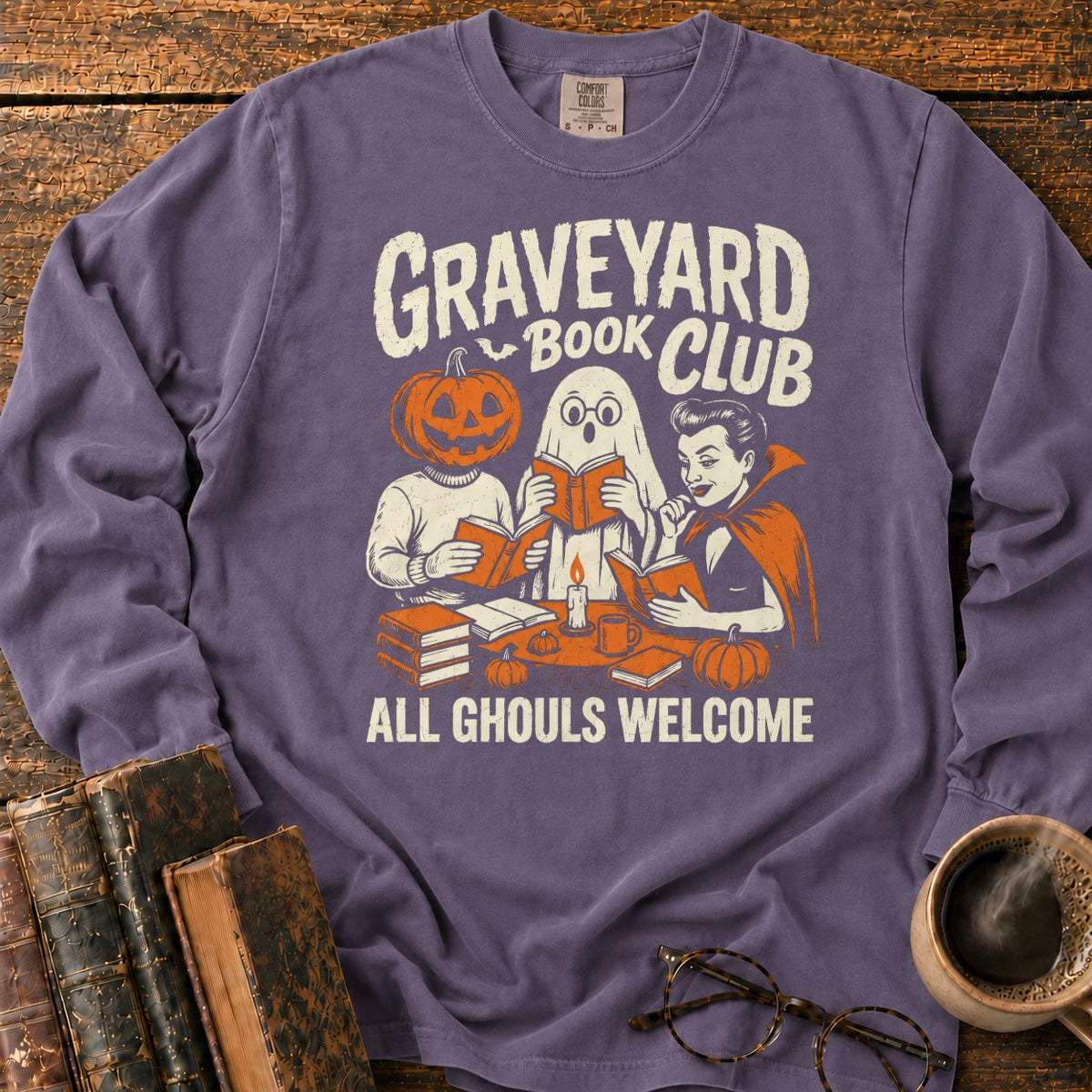 Graveyard Book Club LS T-Shirt in Grape – BooksThreads