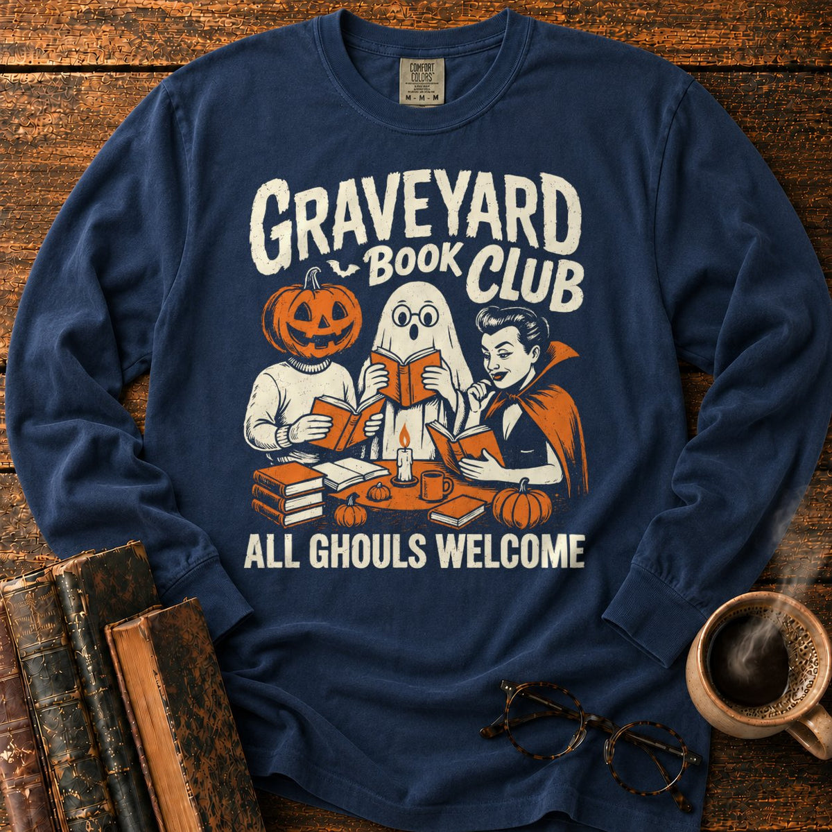 Graveyard Book Club LS T-Shirt in Midnight – BooksThreads