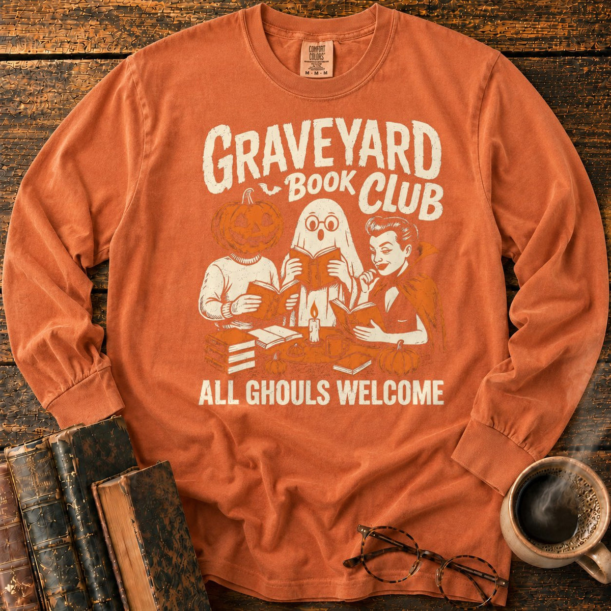 Graveyard Book Club LS T-Shirt in Yam – BooksThreads