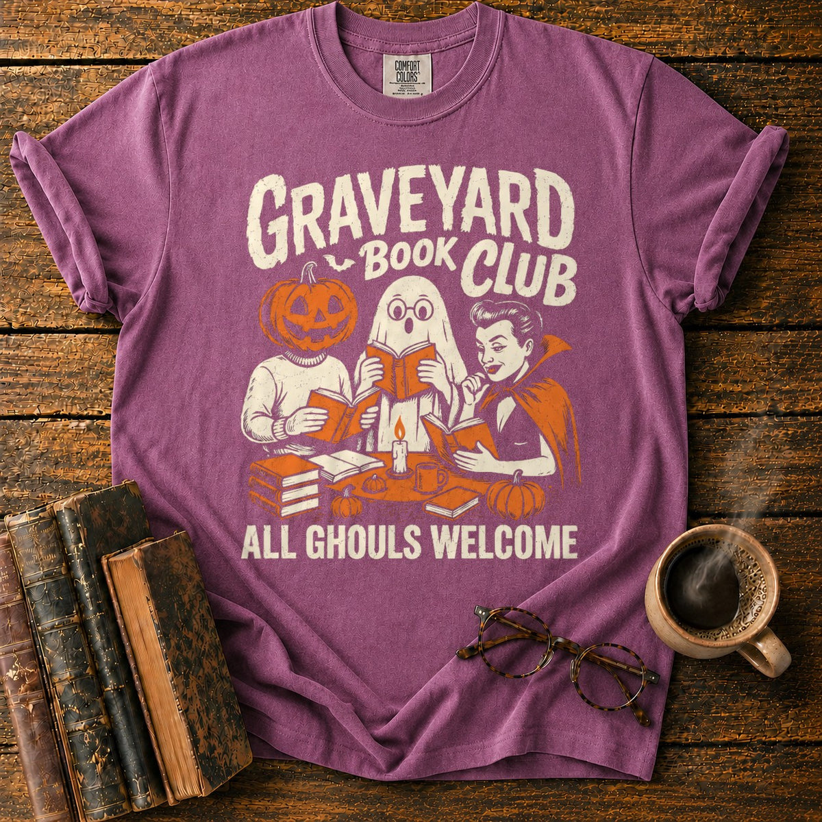 Graveyard Book Club T-Shirt in Berry – BooksThreads