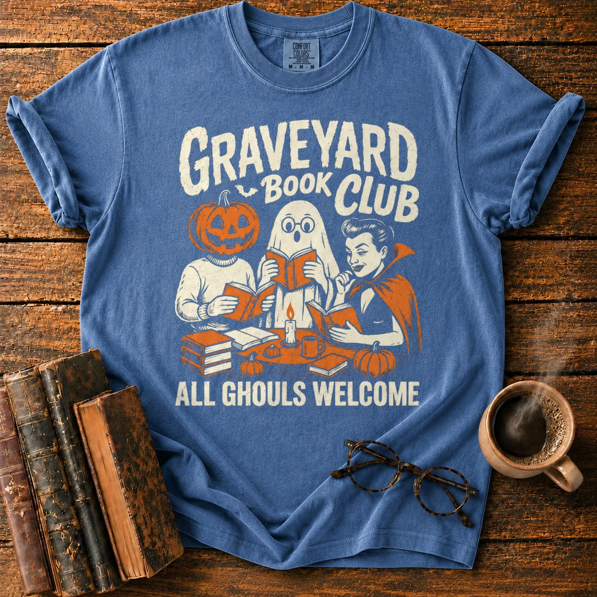 Graveyard Book Club T-Shirt in Denim – BooksThreads