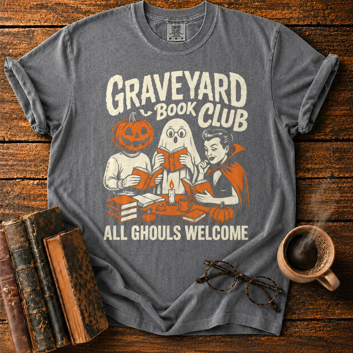 Graveyard Book Club T-Shirt in Pepper – BooksThreads