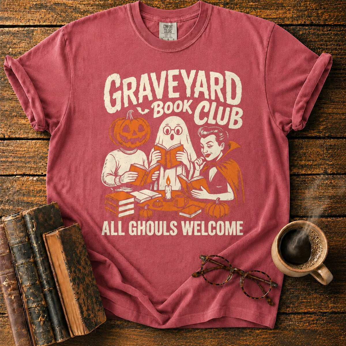 Graveyard Book Club T-Shirt in Watermelon – BooksThreads