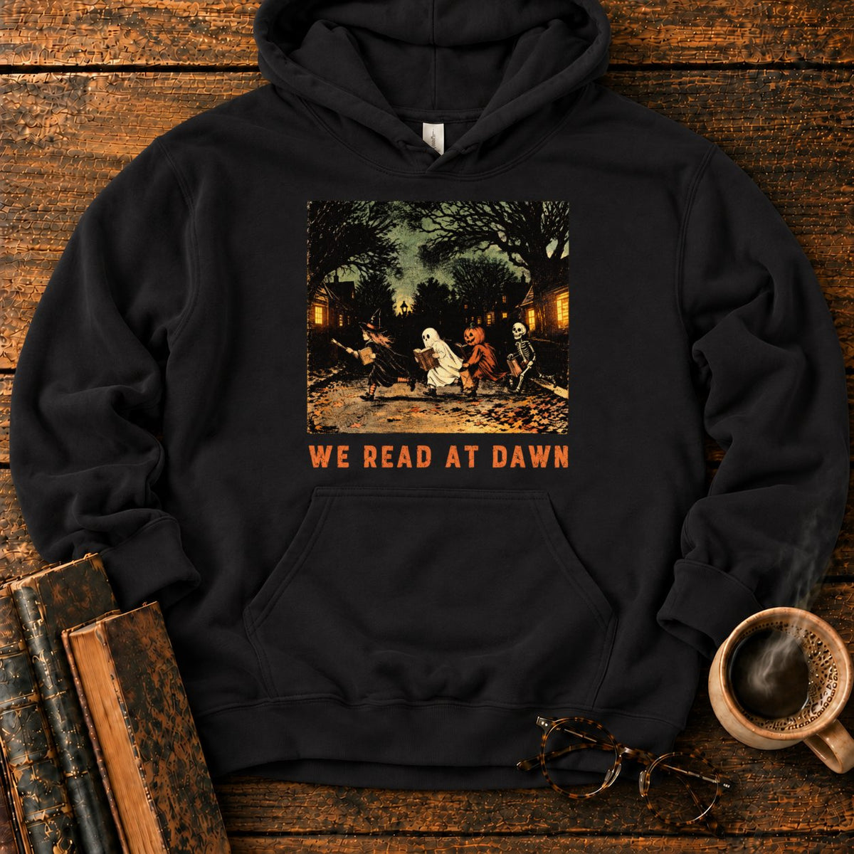 Halloween Readers At Dawn Hoodie in Black – BooksThreads