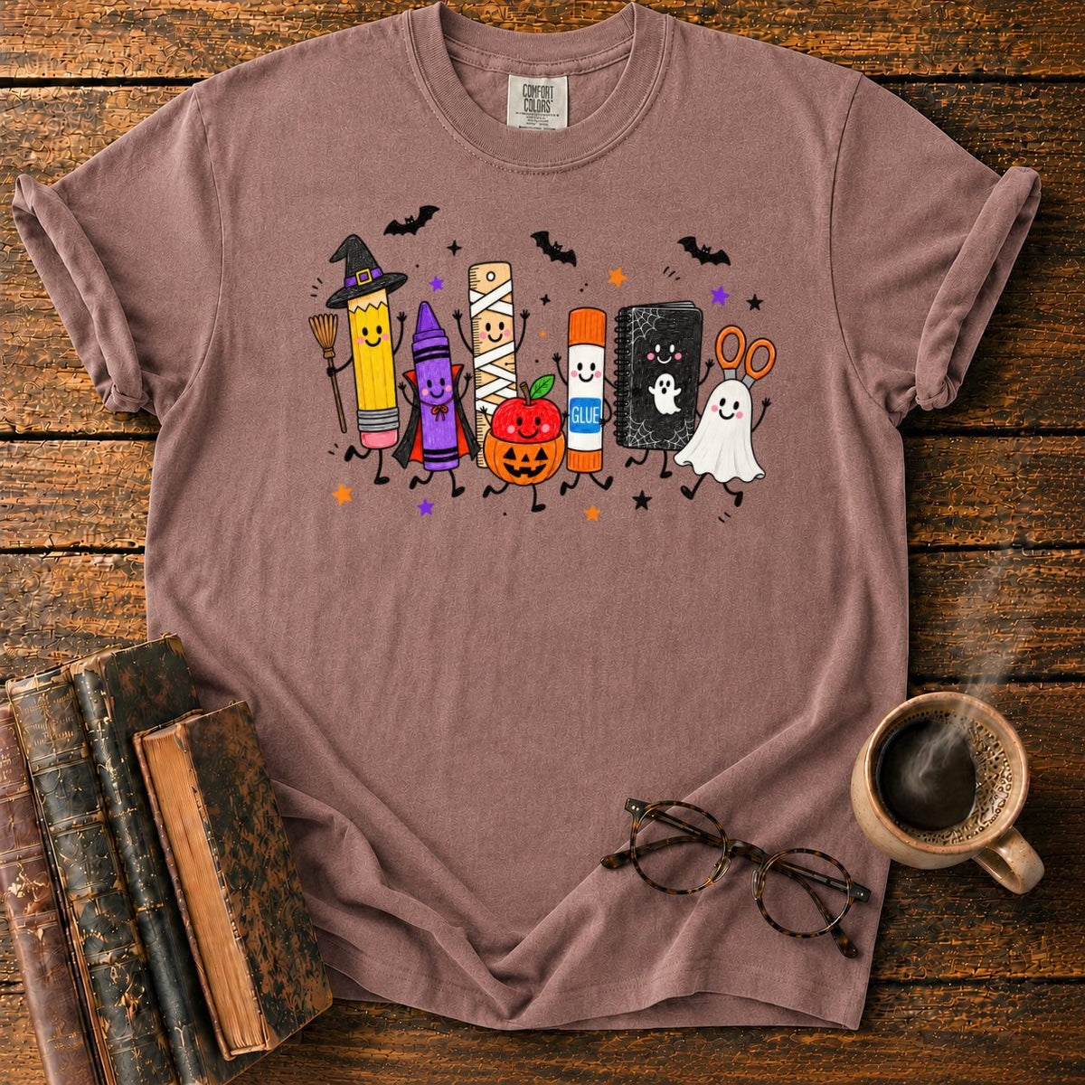 Halloween Stationery Parade T-Shirt in Espresso – BooksThreads