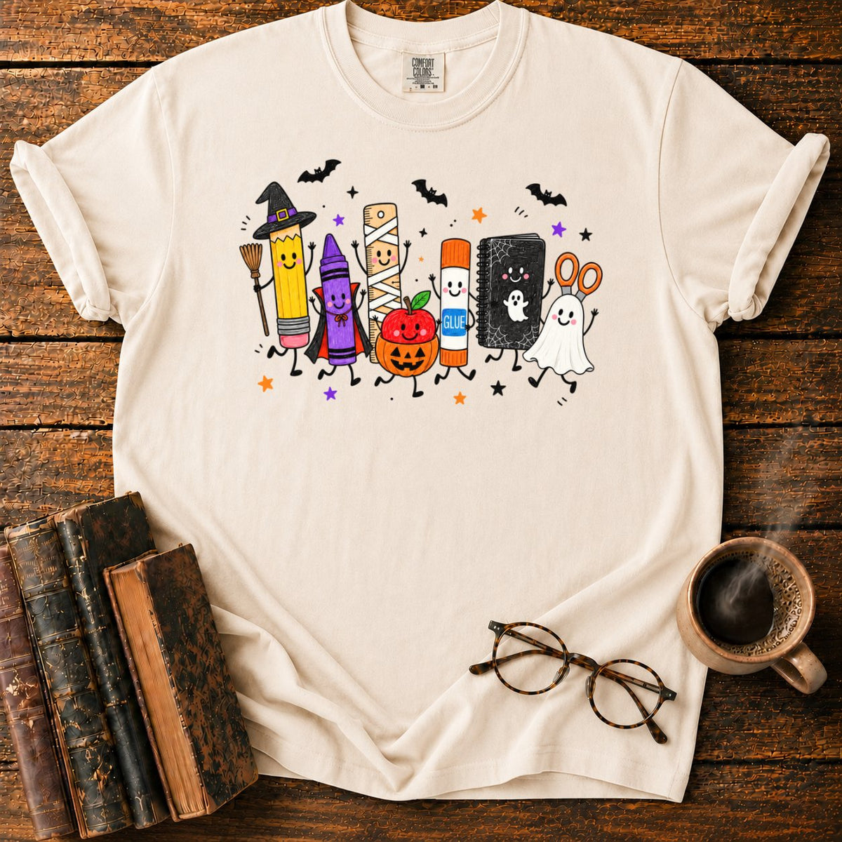 Halloween Stationery Parade T-Shirt in Ivory – BooksThreads