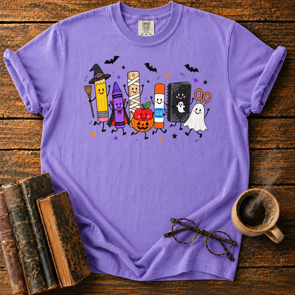 Halloween Stationery Parade T-Shirt in Violet – BooksThreads