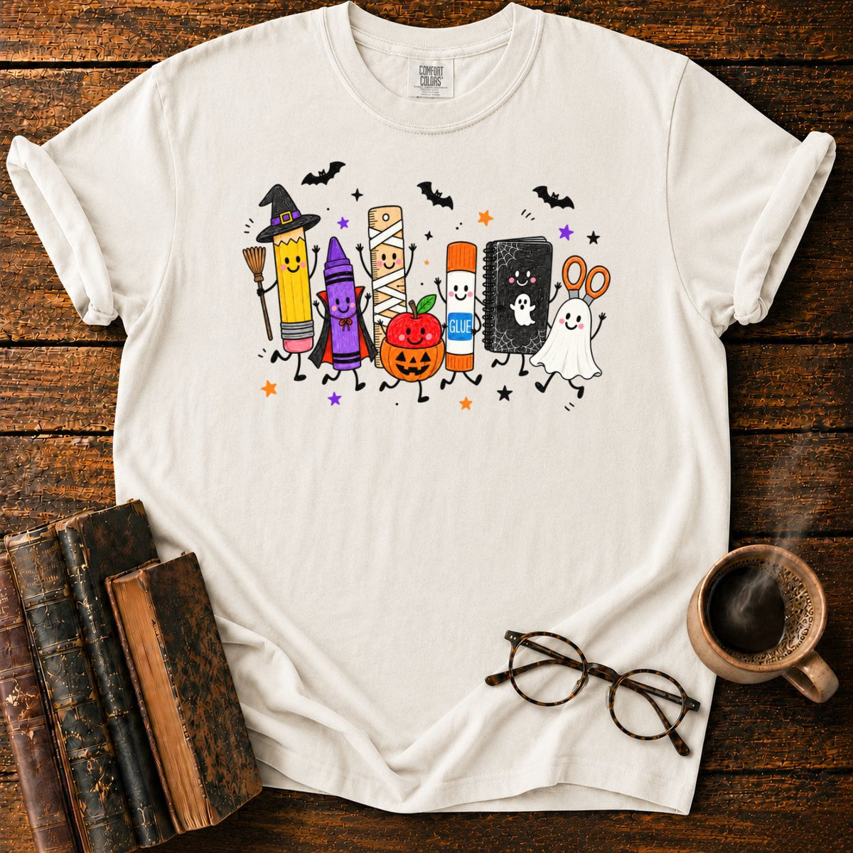 Halloween Stationery Parade T-Shirt in White – BooksThreads