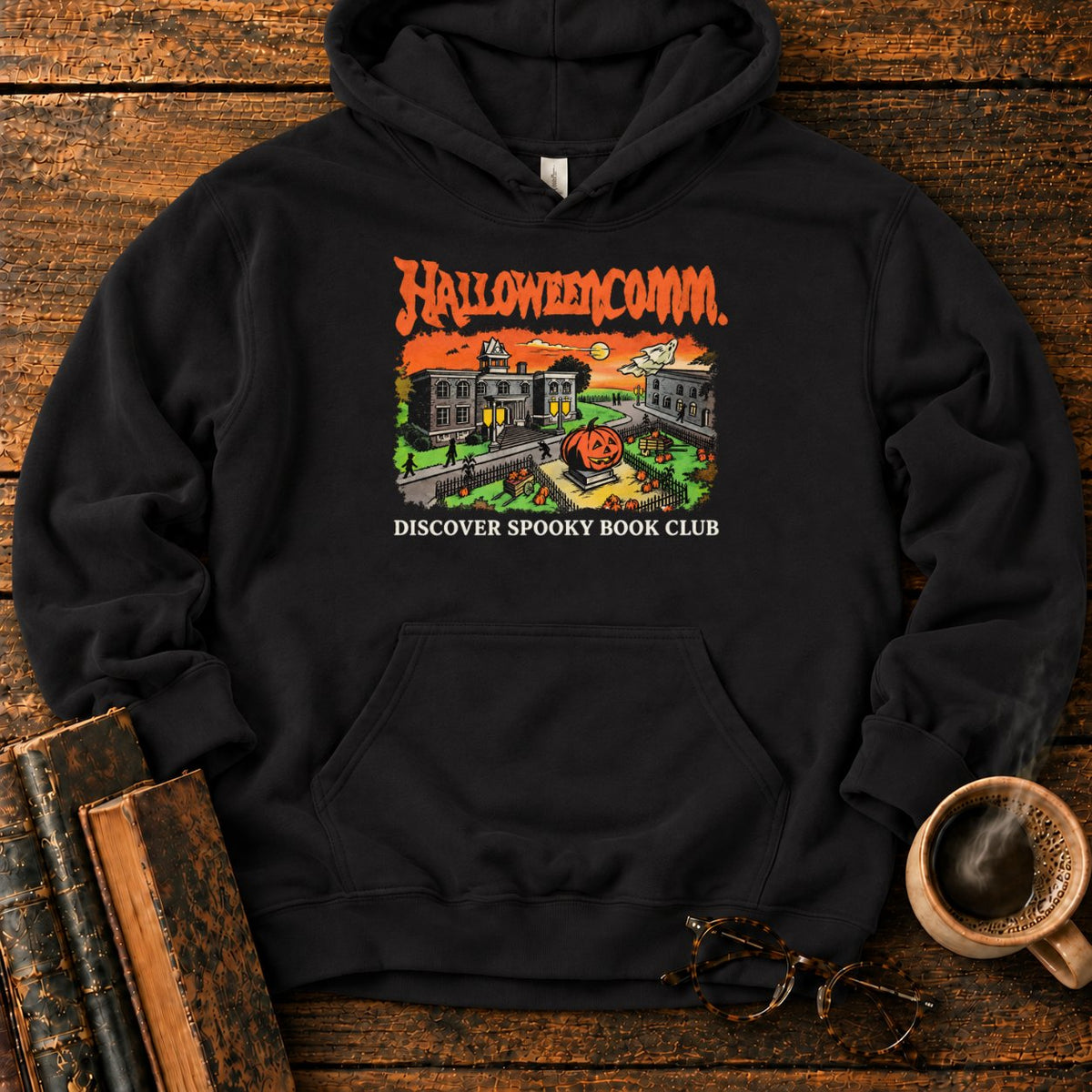 Halloweencomm Spooky Book Club Hoodie in Black – BooksThreads