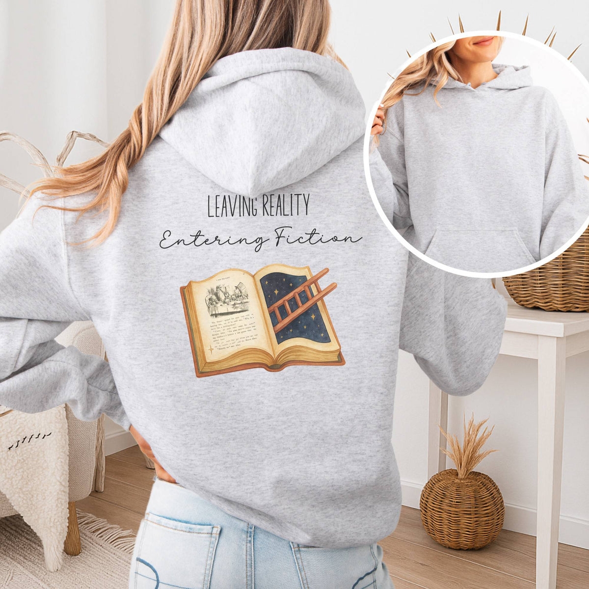 Entering Fiction Hoodie – Literary Escape Tee