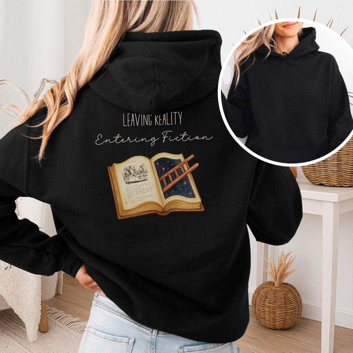 Entering Fiction Hoodie – Literary Escape Tee