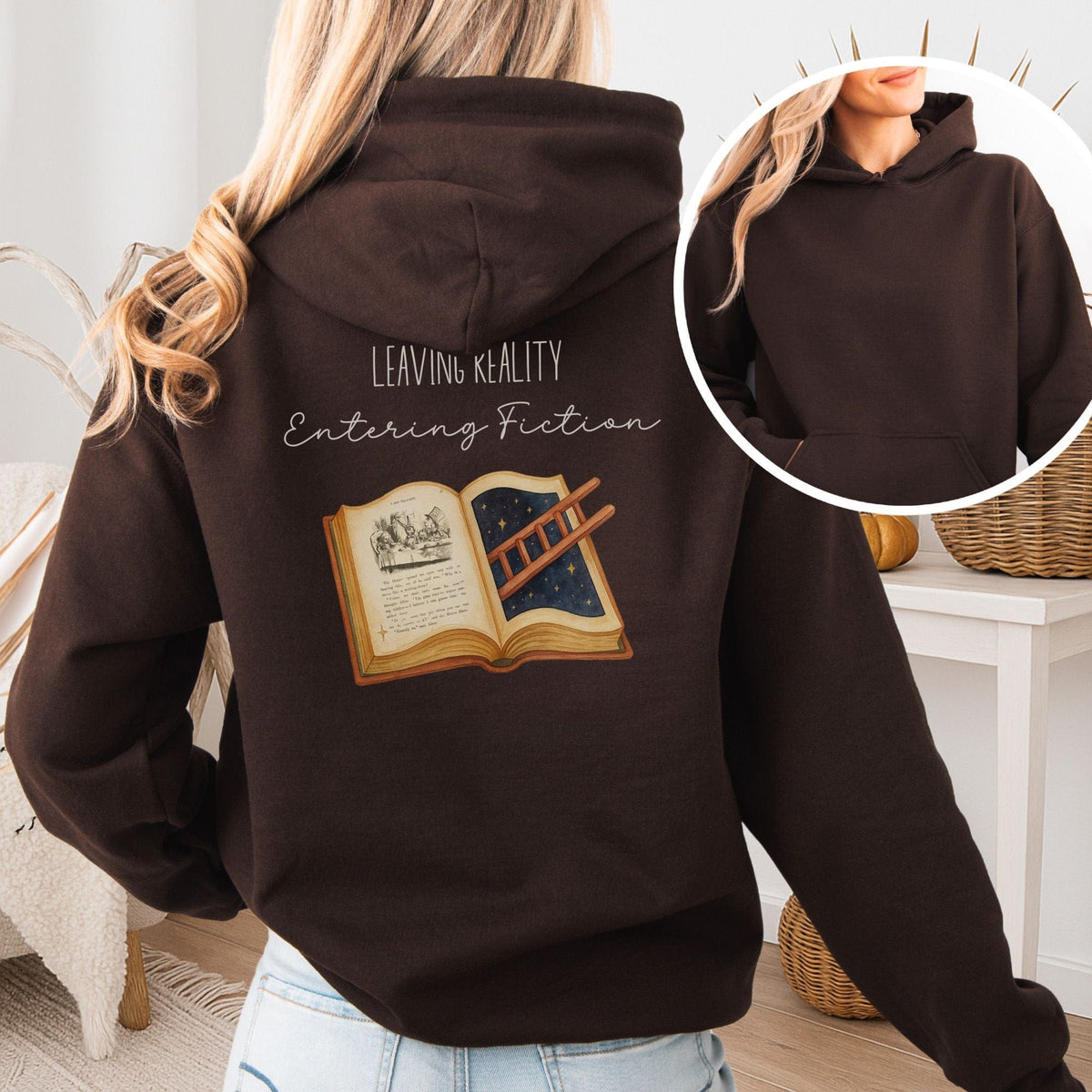 Entering Fiction Hoodie – Literary Escape Tee