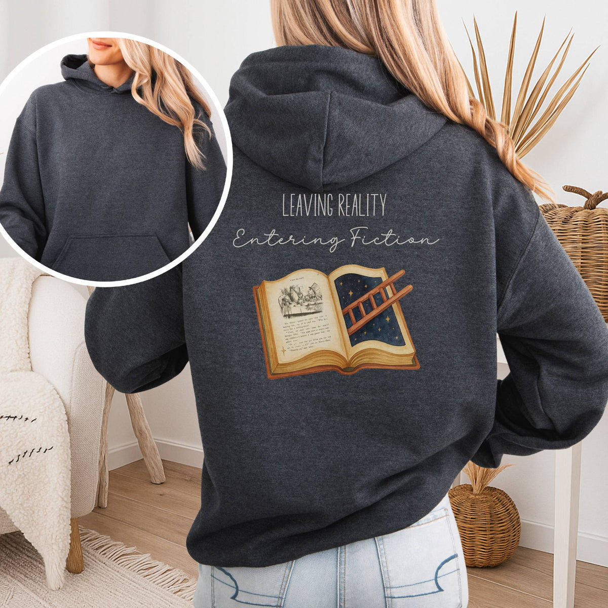 Entering Fiction Hoodie – Literary Escape Tee