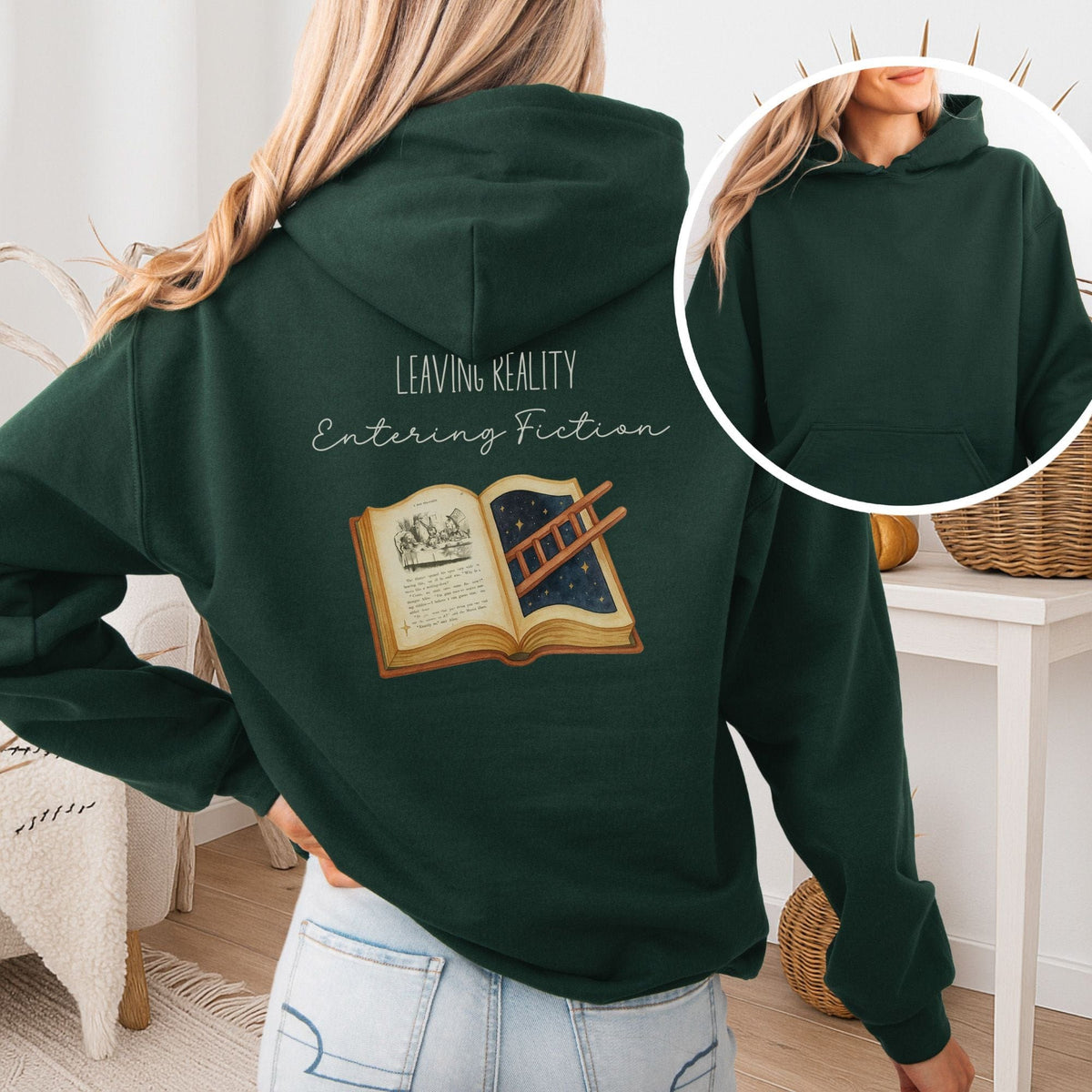Entering Fiction Hoodie – Literary Escape Tee