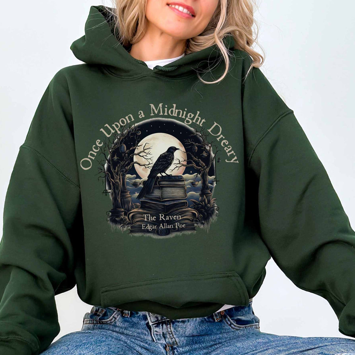 Once Upon a Midnight Dreary Edgar Allan Poe Hoodie