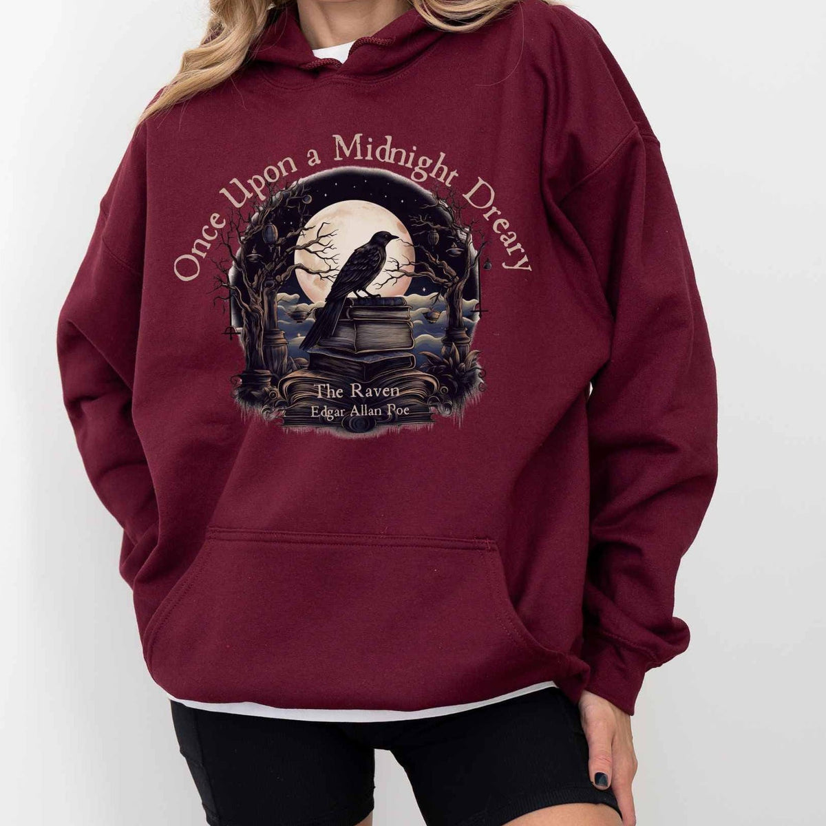 Once Upon a Midnight Dreary Edgar Allan Poe Hoodie