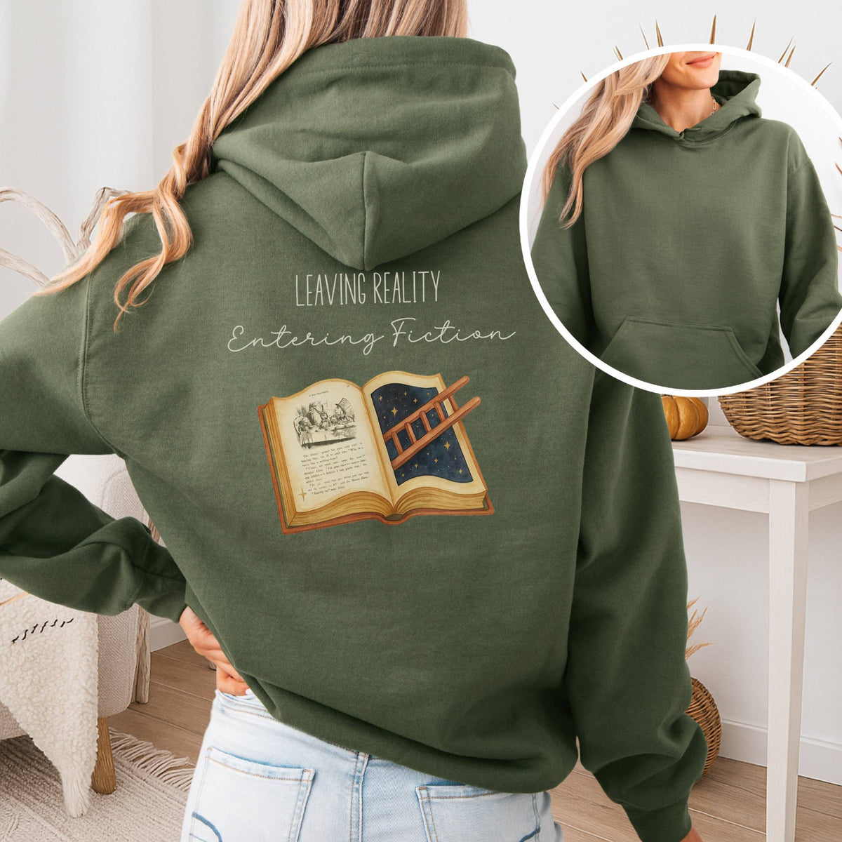 Entering Fiction Hoodie – Literary Escape Tee