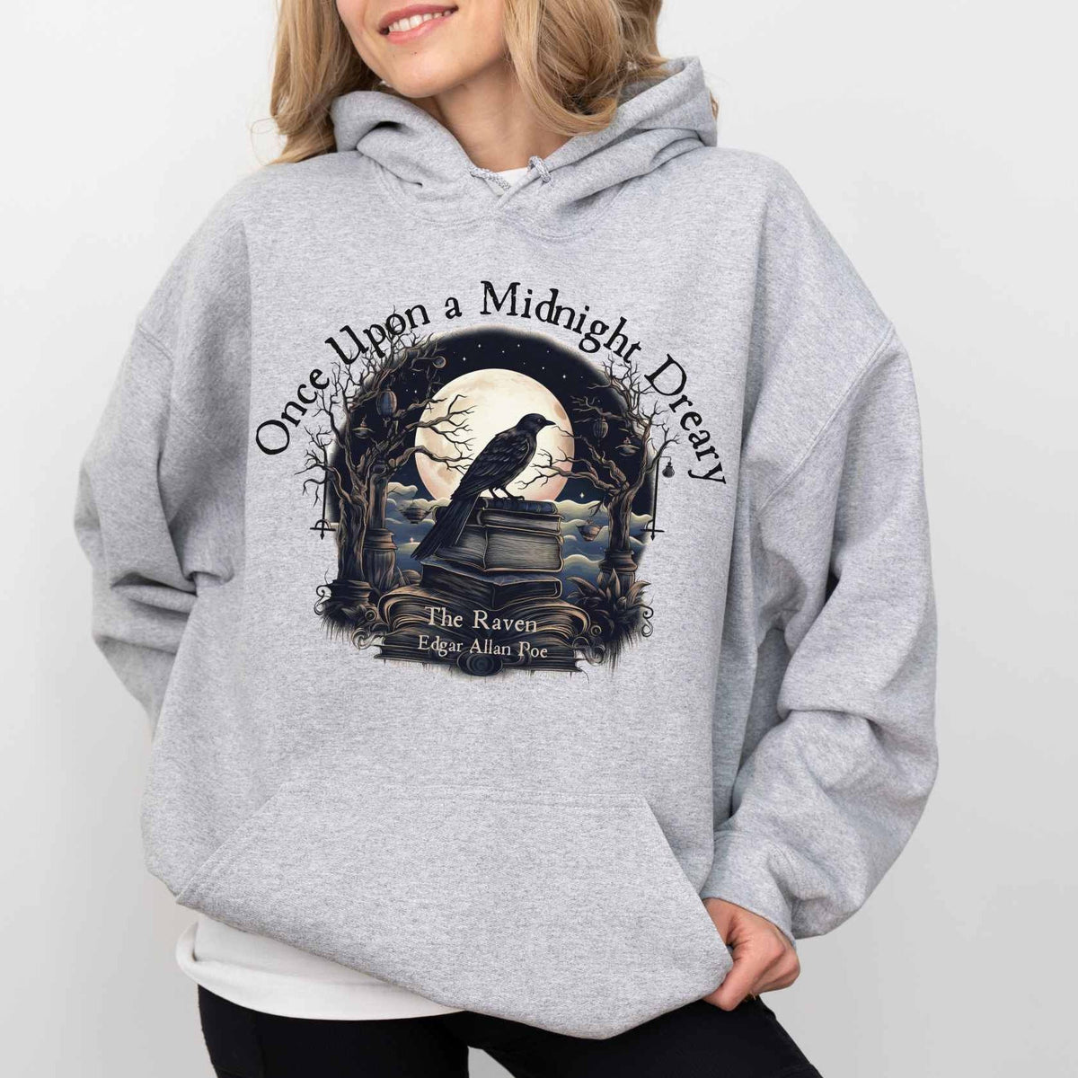 Once Upon a Midnight Dreary Edgar Allan Poe Hoodie