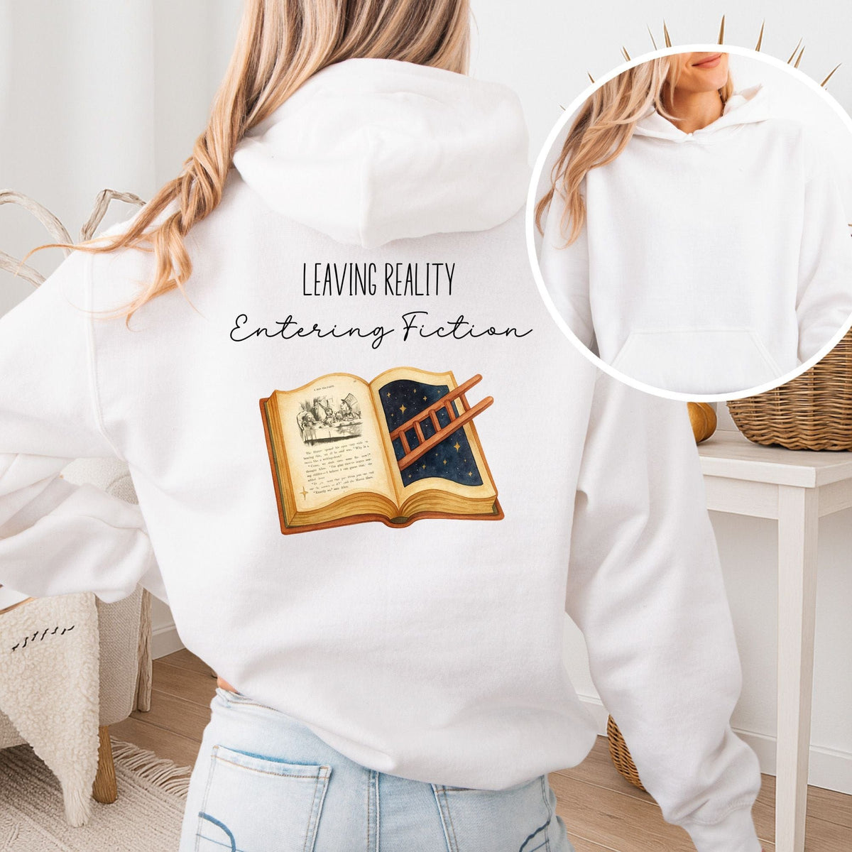 Entering Fiction Hoodie – Literary Escape Tee