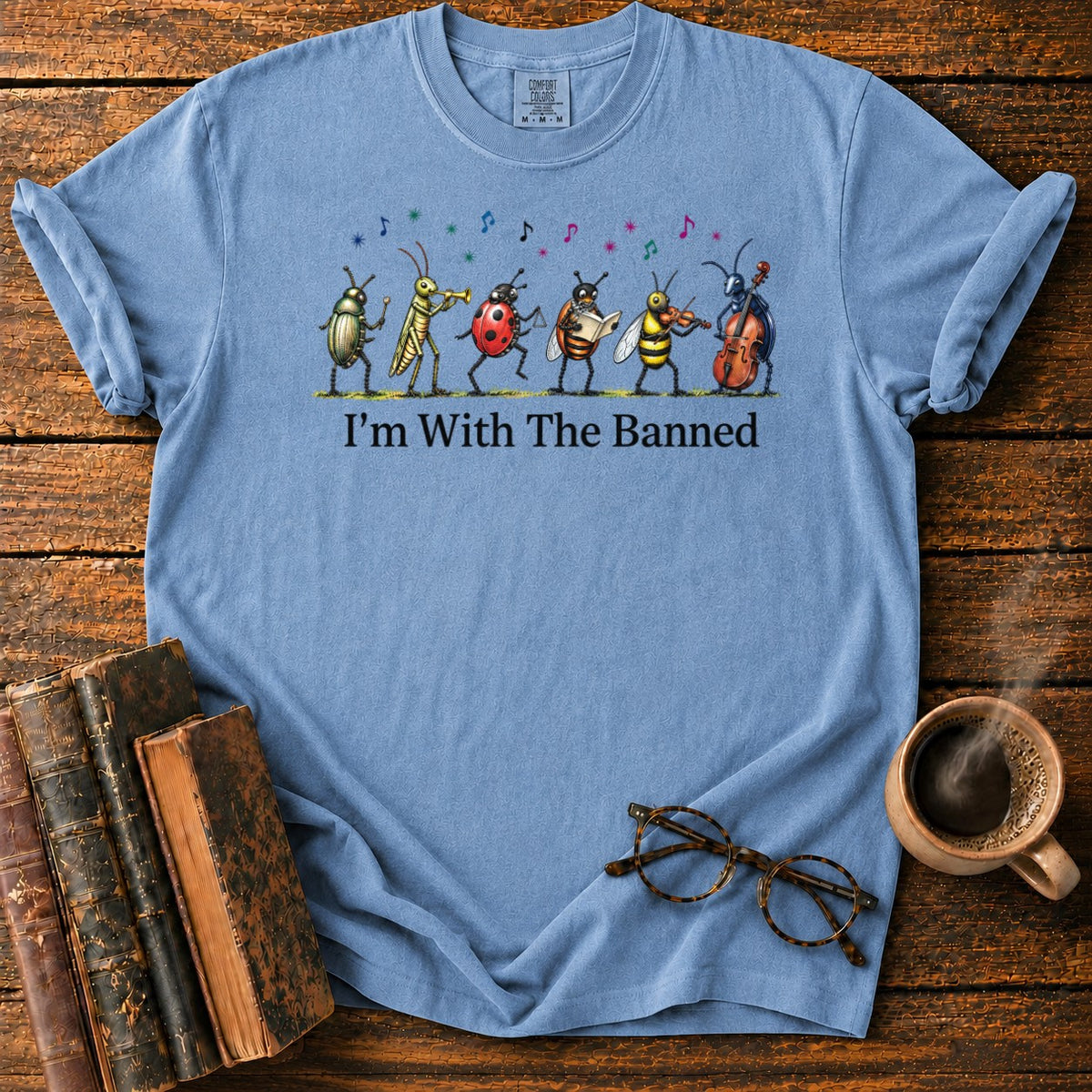 I'm With The Banned T-Shirt in Blue Jean – BooksThreads