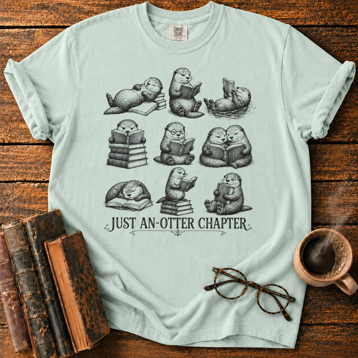 Just An Otter Chapter T-Shirt in Bay – BooksThreads