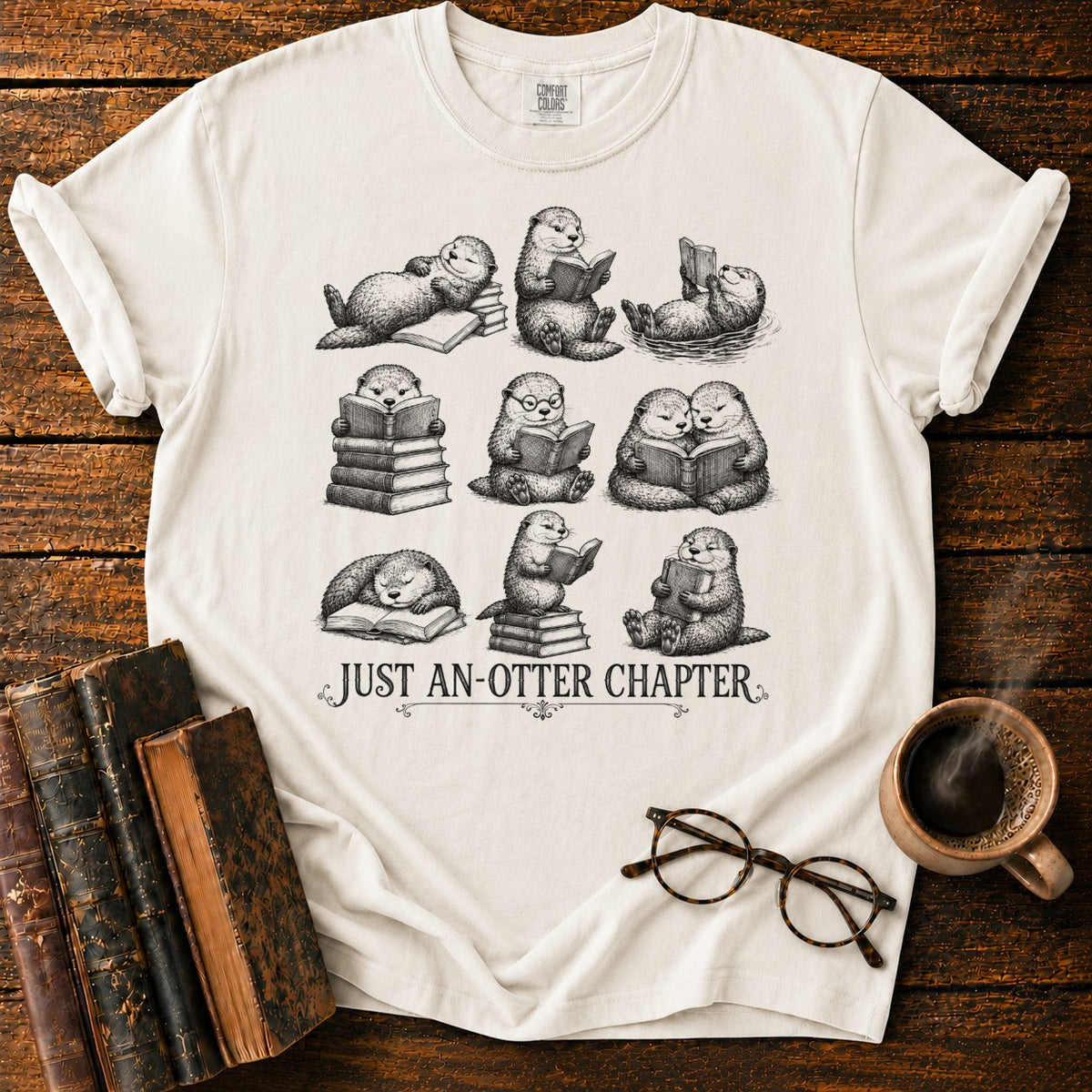 Just An Otter Chapter T-Shirt in White – BooksThreads