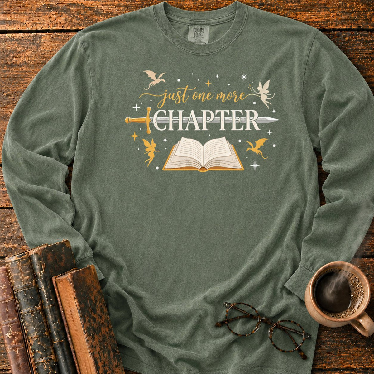 Just One More Chapter LS T-Shirt in Hemp – BooksThreads