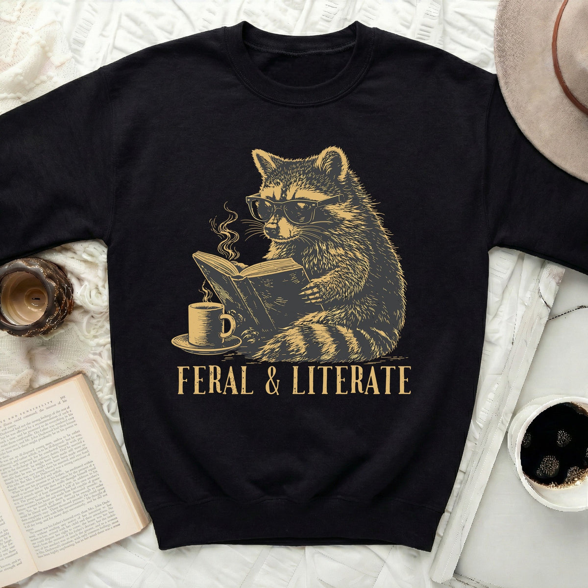 Literate Raccoon Sweatshirt
