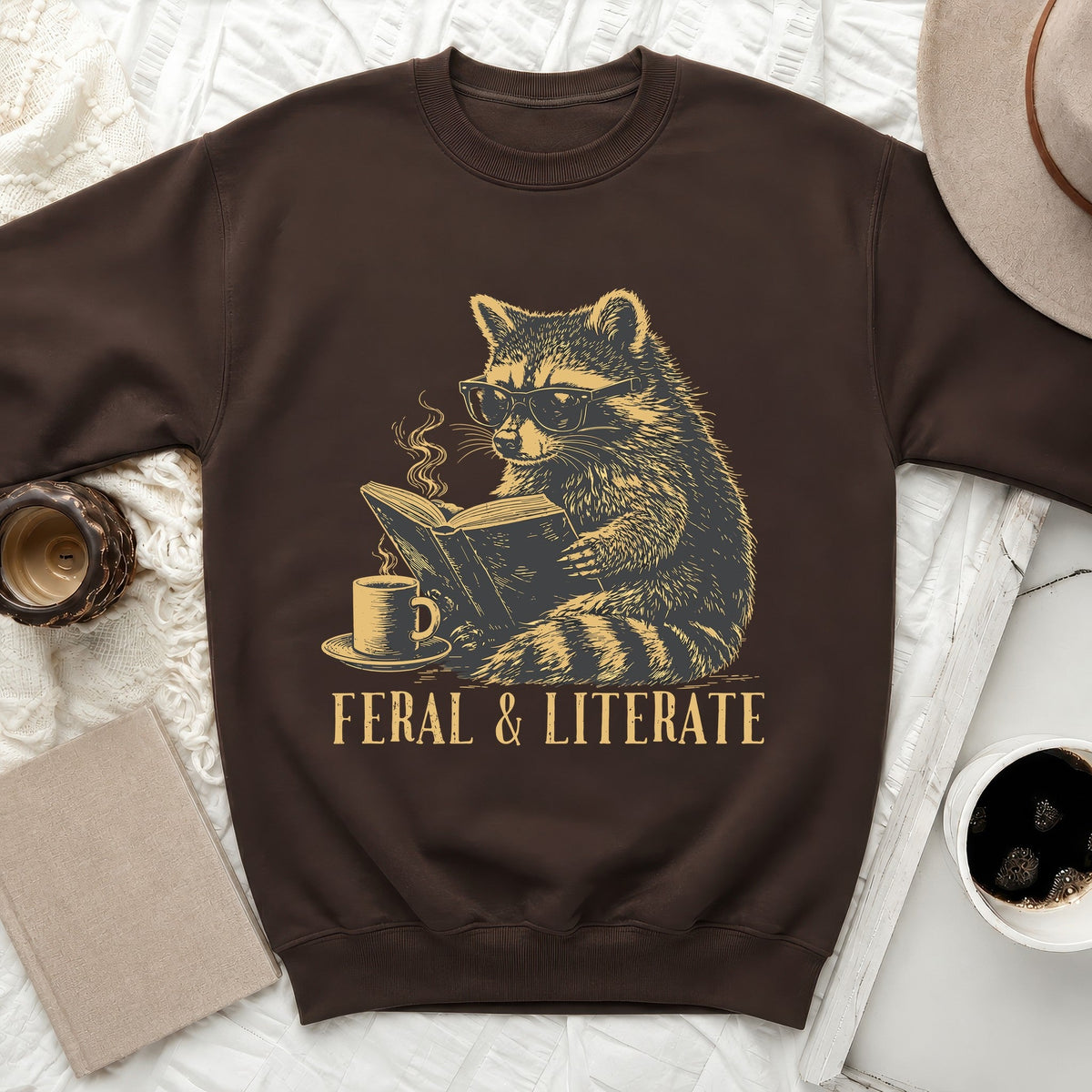 Literate Raccoon Sweatshirt