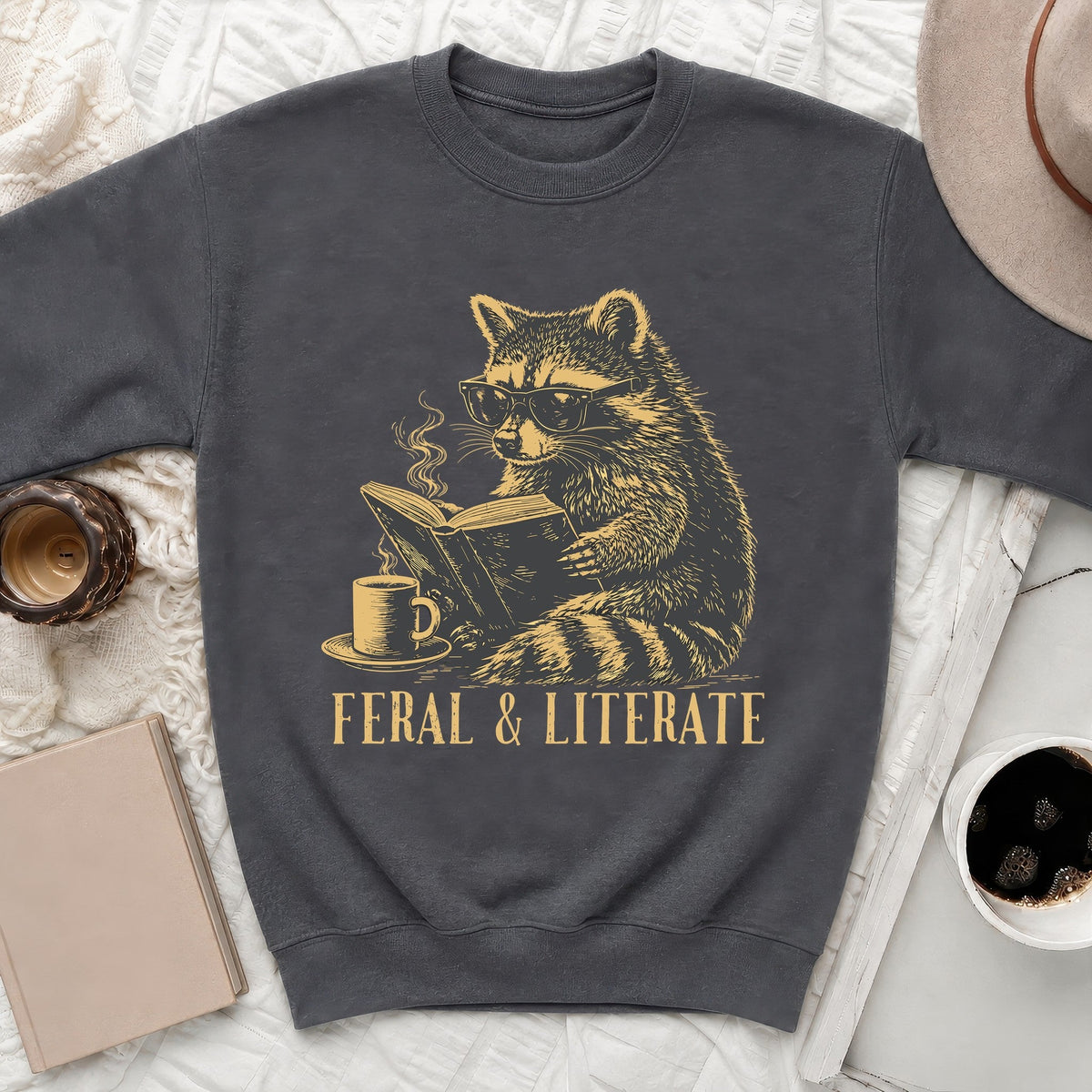 Literate Raccoon Sweatshirt